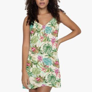 PILYQ Tulum Harlow Tropical Print Slip dress / swim coverup Nwt